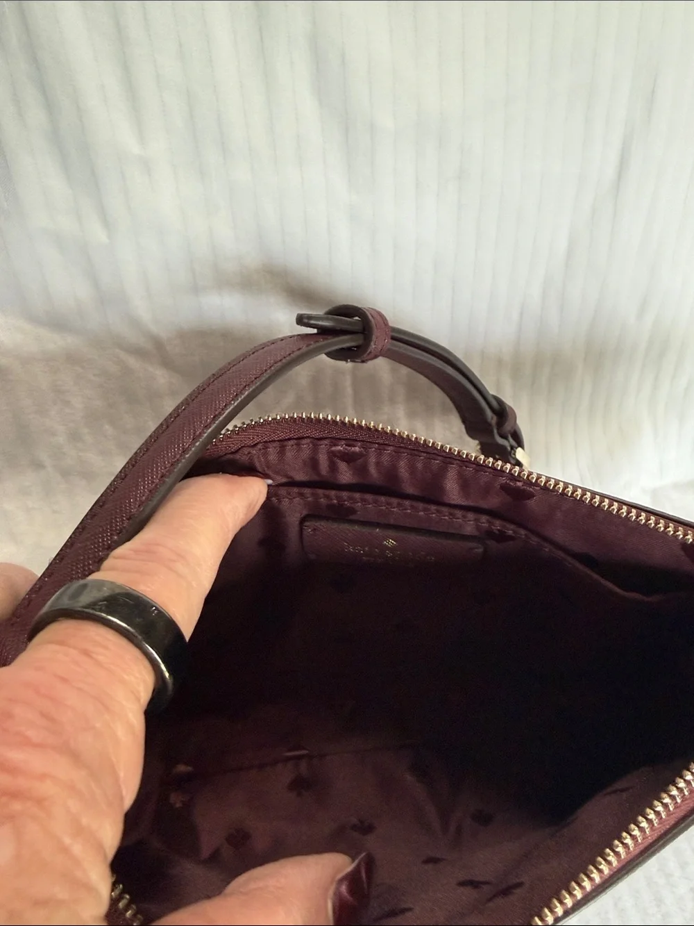 kate spade Glitter Bordeaux Crossbody and Wallet Set